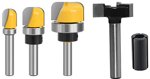 Platten-Fräser-Bit, Schüssel und Tablett, Fräser-Set mit Kugellagerschale, Schnitzfräser-Bits, Holzschneider, 6 mm Schaft