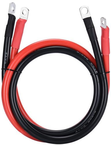 DIHOOL Batteriekabel 25mm2 M8 50cm 4awg Silikonkabel Flexibel Hitzebeständiges