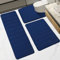 HOUYOMICS Bath Mat Set 3-Piece, Memory Foam Bathroom Mats Non-Slip Bath Rugs, Quick-Dry & Machine Washable, Bath Mat Sets for Bathroom Shower Toilet Floor (Navy blue, 60 * 80+U60*60+43 * 120cm)