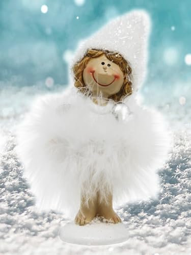 Pommerntraum ®| Dekorationsfigur Weihnachtsengel Sammlerfigur molliger Engel Schutzengel Mollyengel Nana-Engel mollige Frau (Luna)