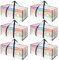 Dntorx 6 Pack 120L Moving Bags, Heavy Duty Moving Totes, Clear Waterproof Storage Bag with tag Window, Large Packing Bags with Zips for Clothes Storage Moving Travelling Camping Garden Tools