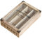 Darthome General Store Wooden Cutlery Tray Vintage Style Storage Box Glass Lid Drawer Organiser Holder