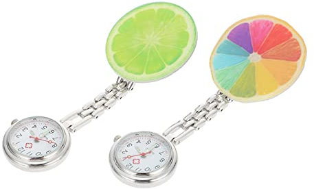 VALICLUD 2stücke Leuchtende Elektronische Krankenschwester Taschenuhr Mit Cartoon-Design Und Clip-halsbanduhr Präzise Und Robuste Uhr Für Lange Nutzungsdauer