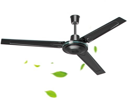 Family Ventilatore da Soffitto, Ventilatore da Soffitto Industriale, 3 Pale, 5 velocità, Telecomando, per Magazzino, Serra, Officina, Patio, Cantina