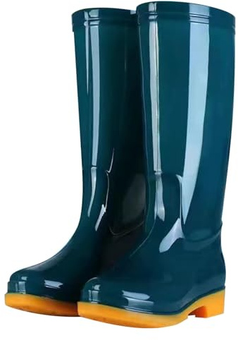 2026 Bottes de pluie pour femme - Chaussures hautes en caoutchouc pour un usage quotidien en plein air - Semelle confortable - Matériau TPR durable - Design léger - Facile à enfiler - Bottes d'hiver