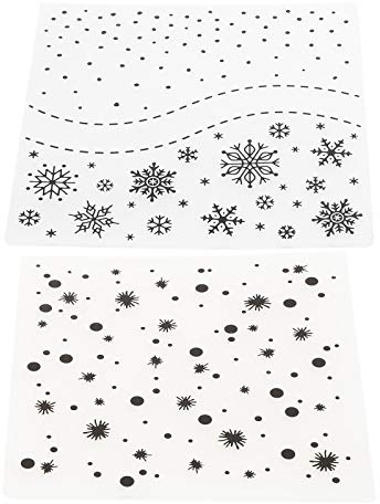 OVAQUIXI Prägeordner-Set aus Kunststoff, Rechteckige Vorlage für Papierarbeiten, 5,9 X 5,9 Zoll, Kompatibel mit Spellbinders, DIY-Scrapbooking-Werkzeuge, 2-teilig