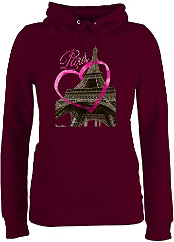 Shirtracer - Pullover Damen Hoodie Frauen - Stadt und City Outfit - I Love Paris