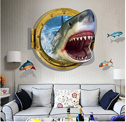 Groß, blau sky 3D selbstklebend abnehmbarer Break durch die Wand Vinyl Wandtattoo/Mural Art Aufkleber Decorator