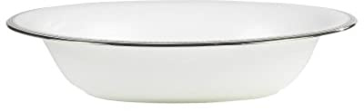Wedgwood Vera Wang Grosgrain 50116403602 24cm Open Oval Vegetable Dish, Fine Bone China, White