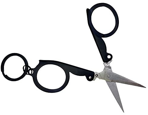 munkees, faltbare Schere mit Schlüsselring, Schwarz