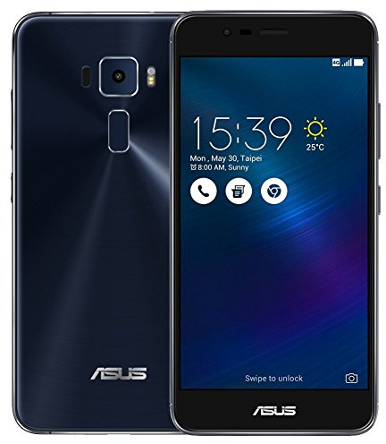 Asus ZE552KL-1A001WW Zenfone 3 Smartphone (14 cm (5,5 Zoll), LTE, 1080x1920, Qualcomm Snapdragon 625, 4GB, 64GB, Android 6.0) Sapphire schwarz