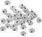 Trimming Shop 12mm Argento Cupola Borchie, Rotondo Testa Spike Punk Borchie Pelle Rivetti per Decorazione Borsette, Borsetta, Giacca, Abbigliamento Decorazione, Fai da Te Artigianato, 50pcs