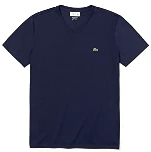 Lacoste Herren Lightweight Cotton Pima V-Neck T-Shirt T-Shirt (1er Pack)