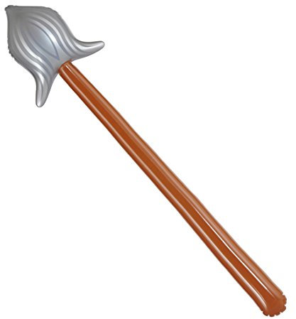 Amakando Spieß Aufblasbarer Speer 86 cm Waffe Mittelalter Harpune Lanze aufblasbar Indianer Kostüm Accessoire Gladiator Krieger Zubehör