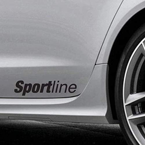 Lollomoto Kit 2 pz Adesivi Minigonne Sport Line Fiancate per Audi Stickers Auto Decal Intagliati Altissima qualità - Grigio Scuro Opaco