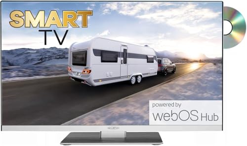 REFLEXION LDDX22iBT mit Standfuß | 22 Zoll (55 cm) rahmenloser LED-Smart TV (webOS) eingebauter DVD-Player, DVB-S2/C/T2 HD Tuner mit Bluetooth