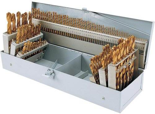 Grizzly D1138 Tin Coated Drill Bit Set, 115-Piece