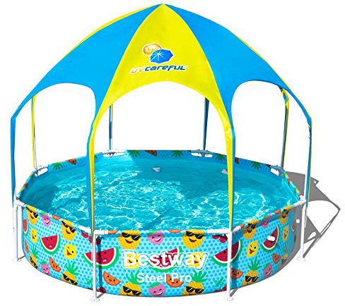 Piscina con marco + cobertura + ducha 244 x 51H