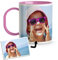 Tasse Personnalisée en Plastique Pour Enfants Avec Photo - Sans Bisphénol A ni BPA - Intérieur et Anse Roses