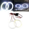 Qasim 1-Pair blanco COB LED Halo Anillos Ojos de Ángel LED Faro Delantero con Funda de Lámpara 12V 24V 70MM 60SMD no Polaridad Constante
