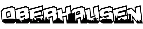 Samunshi® Wandtattoo Oberhausen Schriftzug Skyline schwarz