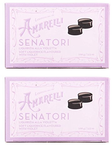 Liquirizia Amarelli - Senatori - Réglisse Parfumés À La Violette - 2x100 gr