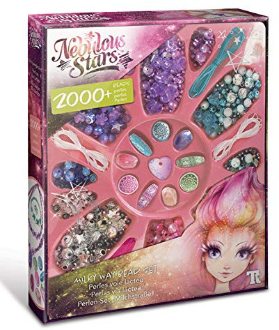 Nebulous Stars NS11108 Perlen-Set Milchstraße , mit über 2000 Perlen, bunten Fäden und Schnüren, für Mädchen ab 7 Jahre, als Geschenkidee