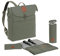 LÄSSIG Baby Wickelrucksack Wickeltasche Babytasche stylische Tasche inkl. Wickelzubehör/Backpack Adventure, Olive