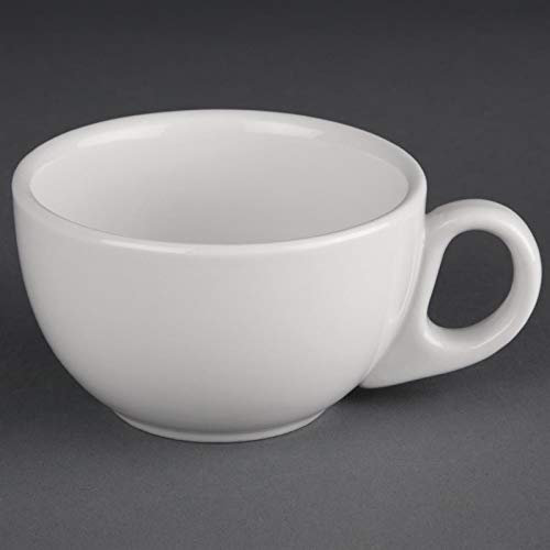 Athena Hotelware Cappuccino Cups Drinks Serving Dish Hot Drinks Tableware Home Kitchen Restaurant Bar Cafe 228ml 8oz 228ml. Pack quantity: 24.