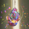 HDCRYSTALGIFTS 1 lampe colorée prismes pièces lustre cristal verre suspendu Longan Drops Pendentifs 76 mm