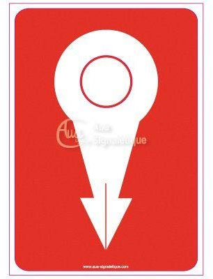 AUA SIGNALETIQUE - Panneau Point d'eau - 150x210 mm, Aluminium Dibond 3mm