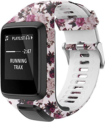 Axcellent Bands for Tomtom Runner 2/3 Strap,Compatible with Spark 3/Golfer2/Adventurer,Rubber Printed Replacement Band-GPS Smart Watch Accessories