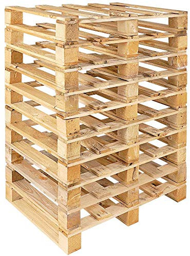 BRB 10x Holz-Einwegpalette im halben Euromaß, Einwegpalette, Halbpalette 800x600x135 mm