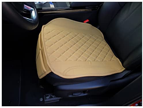 BREMER SITZBEZÜGE Sitzauflage Kunstleder Textilleder kompatibel mit VW Polo 9N Sitzkissen in Kunstleder Beige OT405