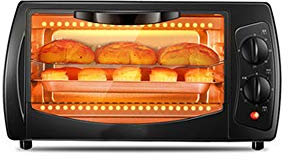 FRYH Horno Eléctrico Pequeño De Escritorio De Doble Capa Satisface Las Necesidades Diarias De Horneado De 1-3 Personas 34 * 21 * 21 Cm,Black