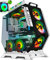 KEDIERS Case PC C570 ATX Mid Tower Vetro Temperato Gaming Computer Open Frame Case con 5 PWM ARGB Fans, bianco