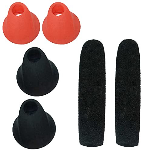 Rhinenet Replacement Eartips Eargels Compatible for Jabra Storm 3 Bluetooth Headset A Single-Ear Headset Microphone accessories Earbuds Silicone Ear tips with Foam Wind Socks