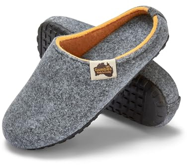 Gumbies Outback Slippers | Unisex House Shoes with Recycled Felt Upper, Recycled Rubber Outsole & Soft Plant-Based Insole | Cozy, Durable & Outdoor-Ready