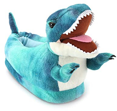 tymhrs Pantoufles amusantes en forme d'animaux, unisexes, taille unique, motif de dinosaure, doux et antidérapants, pour adultes