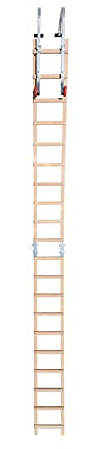 Echelle Plate de Toit en Bois pour Couvreur avec Crochet de Toit 5m Hailo Safety Roof