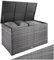 TecTake® Coffre de jardin Exterieur, Coffre à Coussins 750 L en Aluminium Polyrotin 145 x 82,5 x 79,5 cm, Couvercle Rabattable, Poignées pour Rangement des Outils de Jardin, Jouets