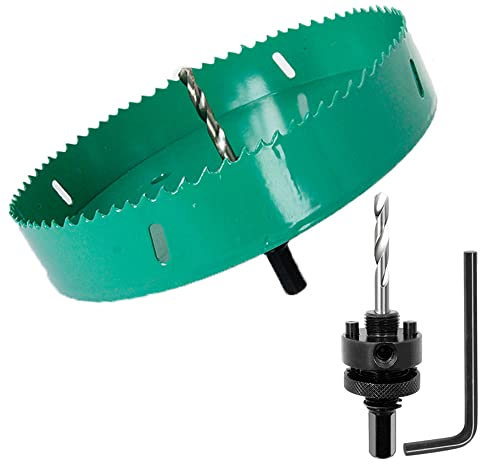 Lochsäge 200mm LAIWEI Schwerlastdorn Lochschneider,bohrer zum Bohren von Holz, Dünne Bleche, Aluprofilen, PVC etc