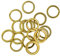MagiDeal 15 mm DIY Leather Handmade Flat Split Solid Brass Key Rings Loop Findings Connector Pack of 20 Pcs