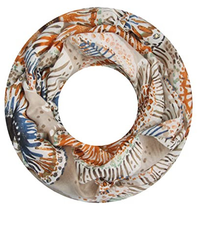 Majea Damen Loop Schal Schlauchschal Halstuch (880023) (beige 4)