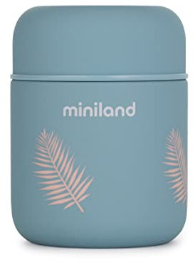 Miniland Food Thermy Mini Terra Palms 280ml. Termo de acero para mantener la comida del bebé durante horas.