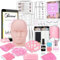 Eyelash Extension Kit, Missicee New Upgrade 328 Piece Set Lash Extension Kit with Mannequin Head 0.3s Fast Dry Glue USB Eyelash Fan Dryer Tweezers Cleaner and Pink Extension Supplies for Beginners