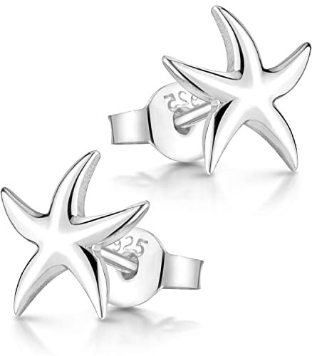 Materia Seestern Ohrringe Silber 925 maritimer Schmuck Damen rhodiniert SO-423-S