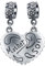 Mutter und Sohn Split Herz Anhänger Charms, Fit Pandora Muttertag Armband, 925 Sterling Silber Mother Son Dangle Bead, Geschenk für Oma/Mama Junge/Enkel/Pate