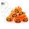 com-four® LED-Lichterkette mit Kürbissen - Halloween Beleuchtung mit 10 Kunststoff- Kürbissen - Festtagsdekoration für Halloween - batteriebetrieben [Auswahl variiert] (Kürbisse 10x - orange)