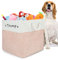 Cuperay Hundespielzeug Box mit Personalisierte Namen, Faltbare Spielzeugkiste mit Griffe, Quadratischen Korb Aufbewahrung für Die Organisation Von Lebensmitteln Kleidung und Hundezubehör(Weiß Rosa)